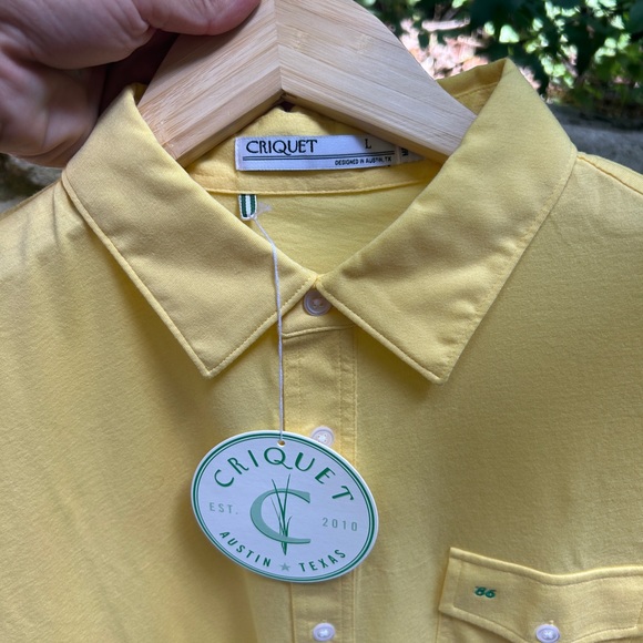 Criquet Golf Polo in Yellow in size Large Limited Edition 86 Masters (NWT) - Picture 6 of 6